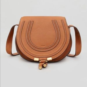 Chloe Mini Marcie Bag in Tan Small Grain Calfskin